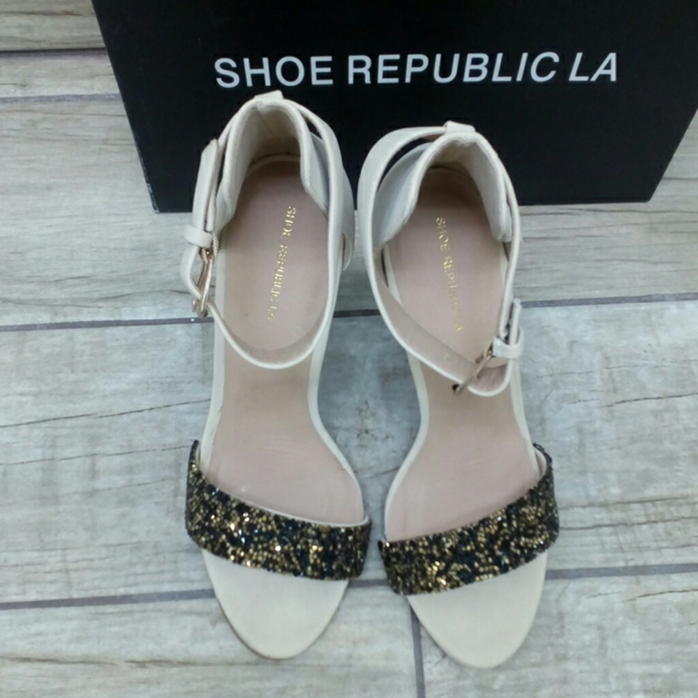 Shoe Republica Nude Ankle Strap Stiletto